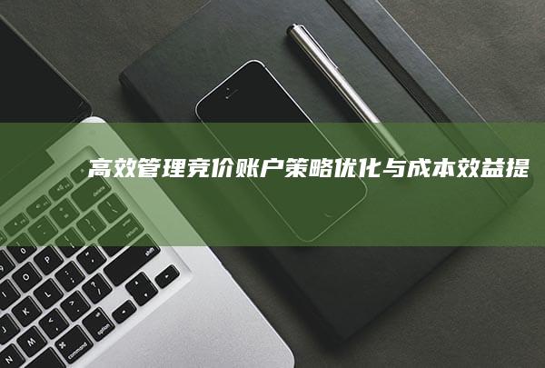 高效管理竞价账户：策略优化与成本效益提升